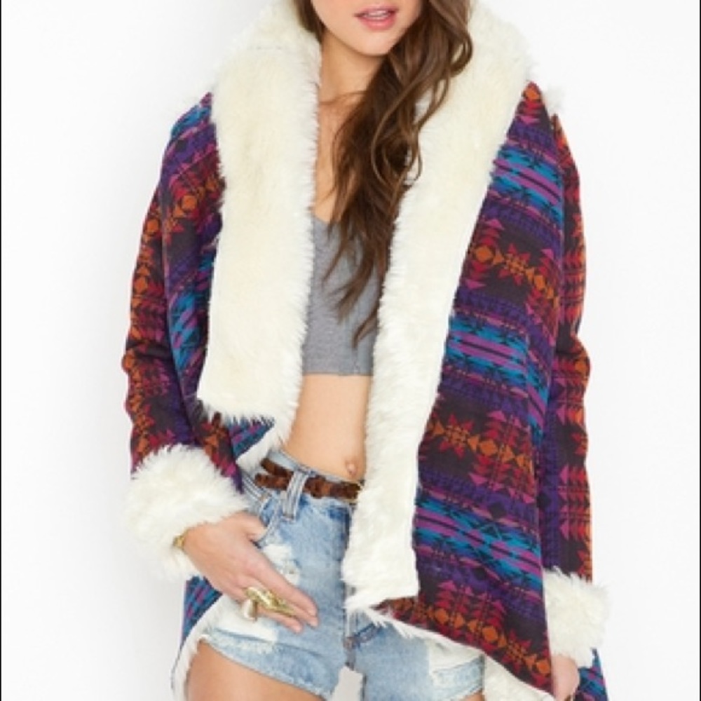 Fur Lined Unif Jacket Boho